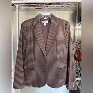 Brown Pinstripe Blazer